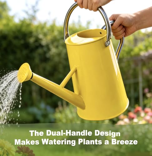 1.5 Gallon Large Watering Can for Outdoor&Indoor Plants - color: Yellow