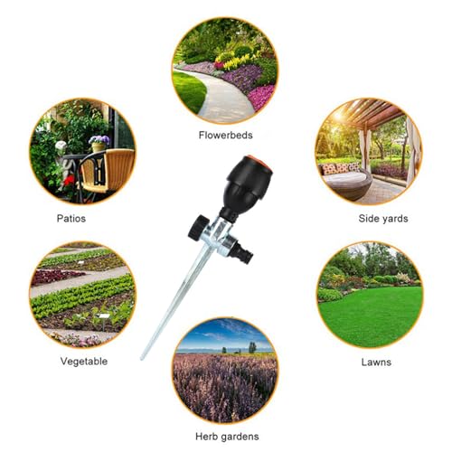 Lawn Sprinkler, Sprinklers for Yard with Metal Spike Base,Gardening Watering System for Small Medium Yard, 2 Pattern - color: Black