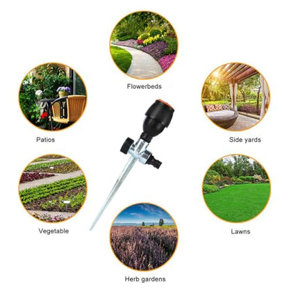 Lawn Sprinkler, Sprinklers for Yard with Metal Spike Base,Gardening Watering System for Small Medium Yard, 2 Pattern - color: Black