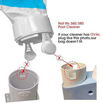 280 Pool Cleaner Leaf Bags with Zipper Larger Capacity - size: 2