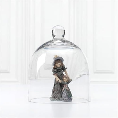 Plymor 6" x 7" Bell Jar Glass Display Dome Cloche (Small - Interior Size 5.75 inch x 5.75 inch) - size: 6" x 7"