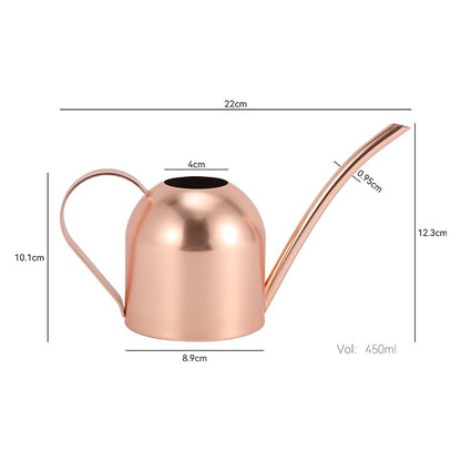 Gold Watering Can for Indoor Plants, 450ml/15oz Metal - size: Gold 15 oz