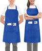 Utopia Kitchen Bib Aprons 2 Pack Adjustable With 2 Pockets - color: Blue