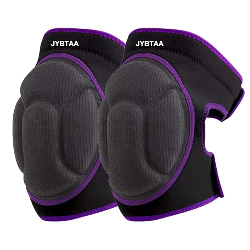 Knee Pads for Women Men, Adjustable Knee Cushions, Purple M (1 Pair) - color: Purple, size: Medium