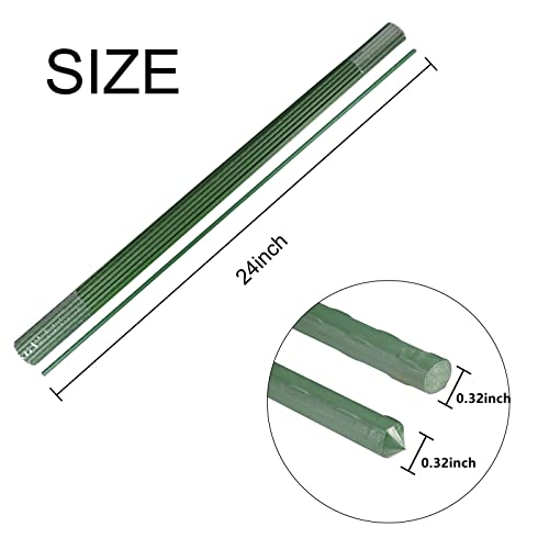 Garden Stakes, 24 Inch 2Ft Steel Plant Tomato Stakes, 25 Pack - size: 24 inch