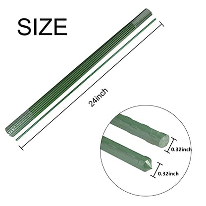 Garden Stakes, 24 Inch 2Ft Steel Plant Tomato Stakes, 25 Pack - size: 24 inch
