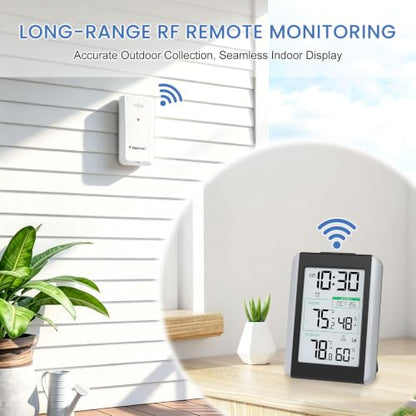 GEEVON Indoor Outdoor Thermometer Hygrometer Wireless Weather Station