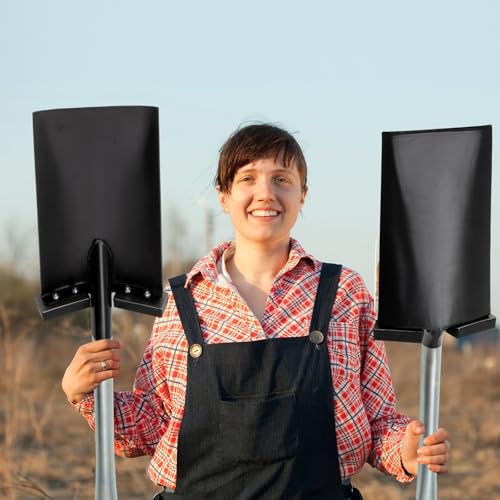 1 Pcs All Steel Trenching Spade with D-Grip Handle Removable Footpads