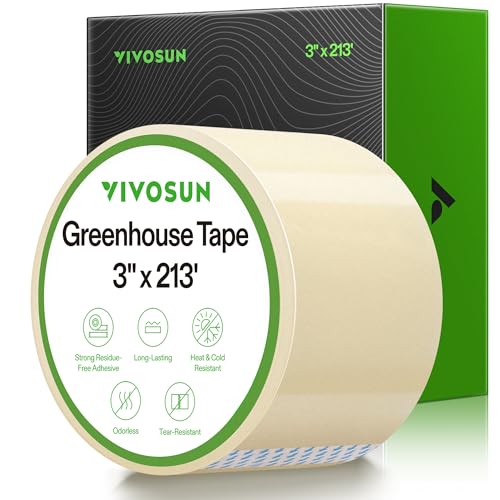 VIVOSUN Greenhouse Repair Tape, 6.3 mil 3" x 213' Heavy Duty Plastic Tape - size: 3”x213’