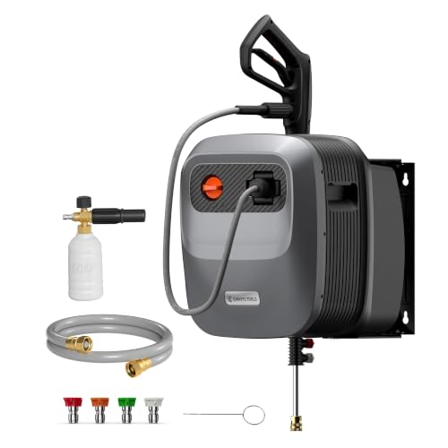 Giraffe Tools Grandfalls Retractable Wall Mount Pressure Washer G20, 65FT
