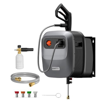 Giraffe Tools Grandfalls Retractable Wall Mount Pressure Washer G20, 65FT