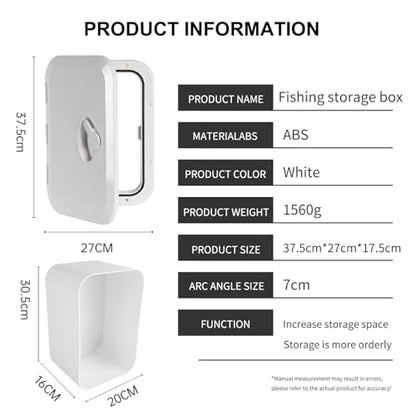 Marine Deck Access Hatch 10.63"×14.76" White/Black Rectangle Boat Hatch & Lid,Boat Deck Hatch Lids - color: white, size: 270-375BOX