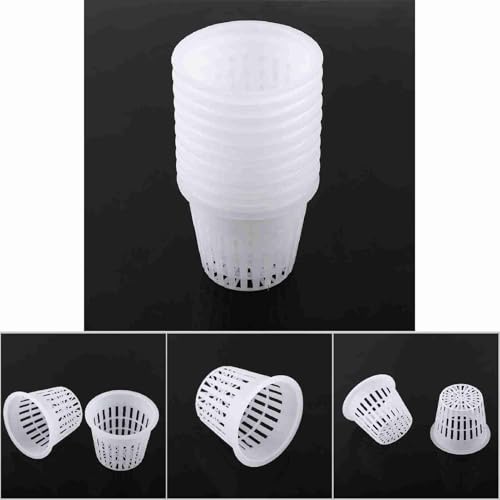 Hydroponic Baskets, 10-Pack 3 Inch Net Pots for Orchids & Plants