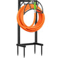 TomCare Garden Hose Holder, 4 Spikes Hose Stand for 160FT Outdoor Hose - color: Deep Black