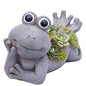 TERESA'S COLLECTIONS Frog Garden Decor with Solar Light 7.3" - size: Large