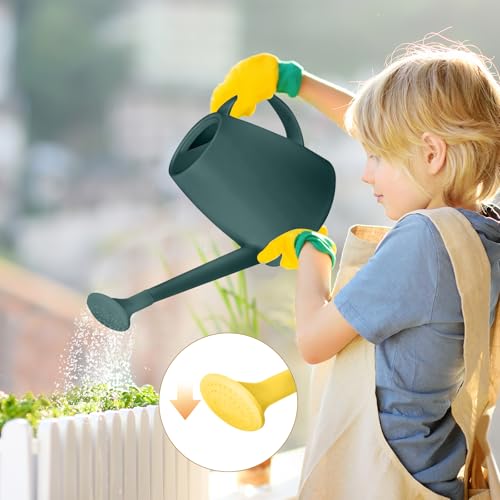 Plastic Watering Can for Home Plant Garden1/2 Gallon Blackish Green - color: Blackish Green