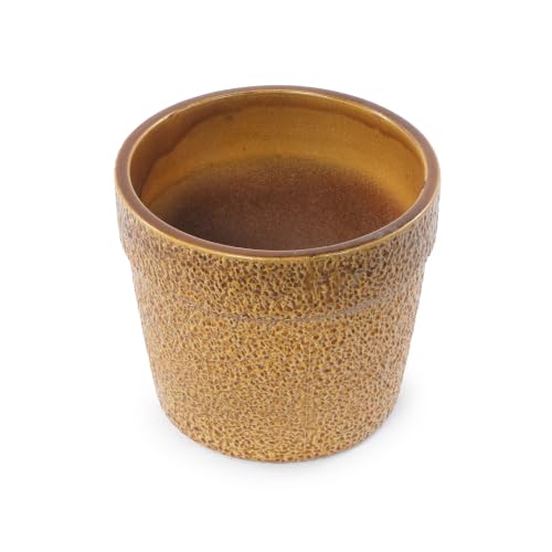 Ceramic Plant Pots with Drainage Hole, 9/12/15 Inch, Yellow - color: Yellow