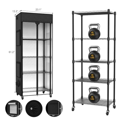 Small Greenhouse for Indoors, 5 Tier 23.1" L×13.2" W×61.2" H