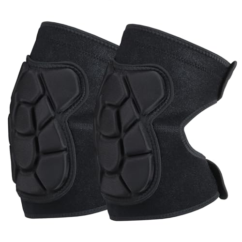 Wanlvhu Women Men Knee Pads for House Working, Soft Kneepads for Gardening, House Cleaning, Outdoor/Indoor Work, Adjustable Flooring Knee Pads Protect Knee Safety (Black L) - size: Large