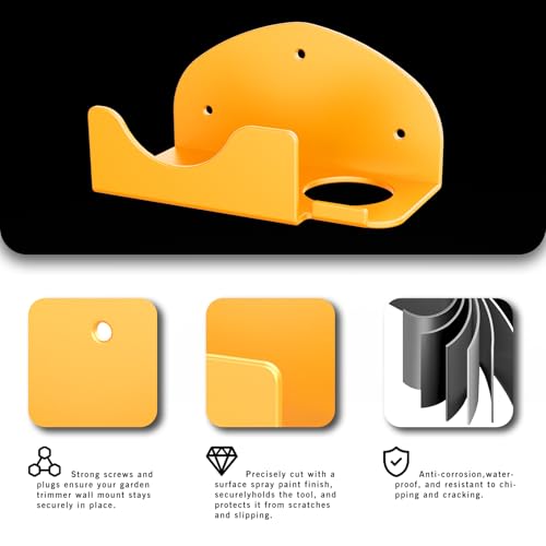 Leaf Blower Rack, Wall-Mounted Tool Hanger Compatible with DCE100B, Grass Trimmers, Hedge Trimmers & Garden Power Tools for Garage Organization,1 Pack - color: Yellow-1 Pack