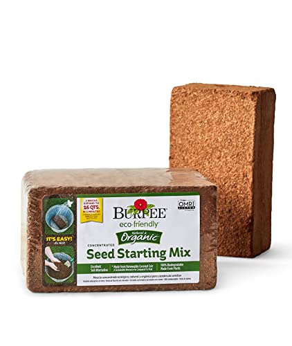 Burpee Organic Coconut Coir Seed Starting Mix, Expands to 16 Quarts