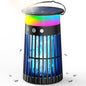 Solar Bug Zapper Lantern, w/Flame Light & RGB Light, 4200V Mosquito Zapper