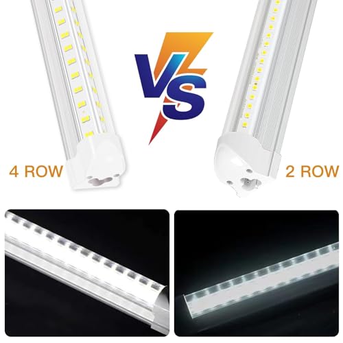 AQIQUUT Led Shop Lights 4FT 50W 6500K 7000LM Clear White,Shop Light 4FT 110V Linkable Integrated V-Shape for Shop Garage,Warehouse,Workbench and Workshop Commercial Bay Lighting(10-Pack) - size: 4FT 6500K 10-Pack