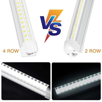 AQIQUUT Led Shop Lights 4FT 50W 6500K 7000LM Clear White,Shop Light 4FT 110V Linkable Integrated V-Shape for Shop Garage,Warehouse,Workbench and Workshop Commercial Bay Lighting(10-Pack) - size: 4FT 6500K 10-Pack