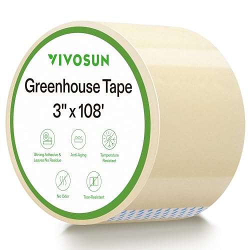 VIVOSUN Greenhouse Repair Tape, 6.3 mil 3" x 108' Heavy Duty Plastic Tape - size: 3”x108’