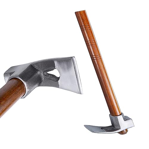 Garden Hoe Tool Small Action Hoe, Loosening Soil and Weeding,Knockable and Removable Nails,Hand Long Handle Weed Garden Tool,Digging and Rooting (5.90in×2.55in,1.47lb) - size: medium