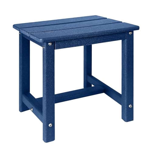 GARDENSTAR Adirondack Square Side Table,one-Tier Outdoor end Table, Patio Side Table for Pool,Porch,Backyard,Relaxing Companion (Blue) - color: Blue, size: c:Square T 1-Tier