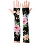 YPHCDO Gardening Sleeves for Women Sun Protection Cooling Arm Sleeves - color: Black Flower