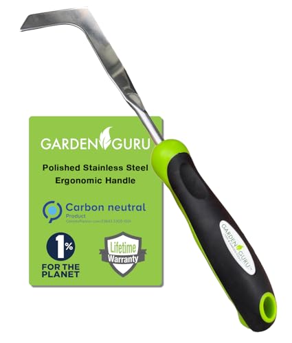 Garden Guru Patio Crack Weeder Tool with Ergonomic Handle – Stainless Steel Weed Puller for Patio Sidewalk Driveway Cracks | Rust Resistant - size: 1 Pack, style: Patio Weeder