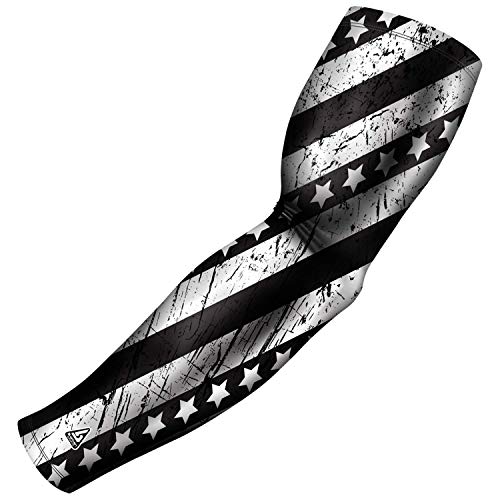 B-Driven Sports Sleeve Pro-Fit - Patriotic Arm Sleeve - USA, Cuba, Mexico, Israel, Canada, Venezuela, Dominican Rep. - Single - color: Tactical Hero, size: XXXX-Small (Youth Small)