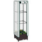 Outsunny Plastic Raised Garden Bed with Trellis 15.7" x 15.7" x 48.8" Brown - size: 15.7" x 15.7" x 48.8"