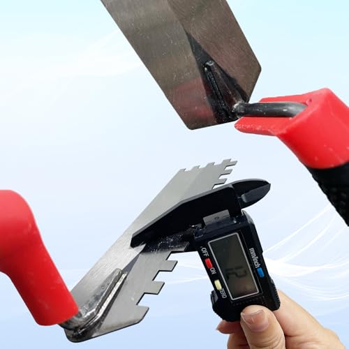 6 Inch Concrete Tile Tools 2pcs Set, Flat + Notched Margin Trowel - size: Flat+Notched