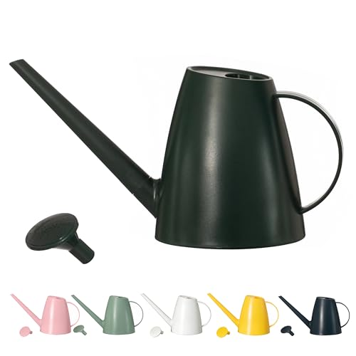 Modern 1.8 Liter Plastic Watering Can with Detachable Spout and Sprinkler Head, Designed for Controlled Pouring and Easy Handling, Green - color: Green