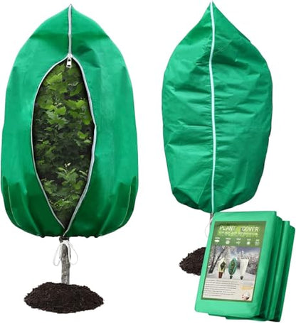 4 Pack 48"x71" Plant Covers with Zipper and Drawstring - size: 4 Pack 48"x71"