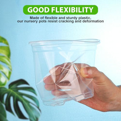 Clear Nursery Pots 36 Pack, 3.5/4/5 Inch with Drainage Holes - style: 36PCS