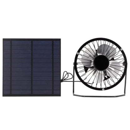 TOPINCN Solar Powered Fan 5W USB Dual Power Quiet Portable