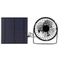 TOPINCN Solar Powered Fan 5W USB Dual Power Quiet Portable