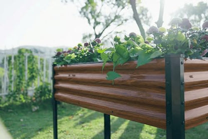 SnugNiture Raised Garden Bed with Legs, 48×18×32in, Brown - color: Brown, size: 48×18×32in(1PCS)