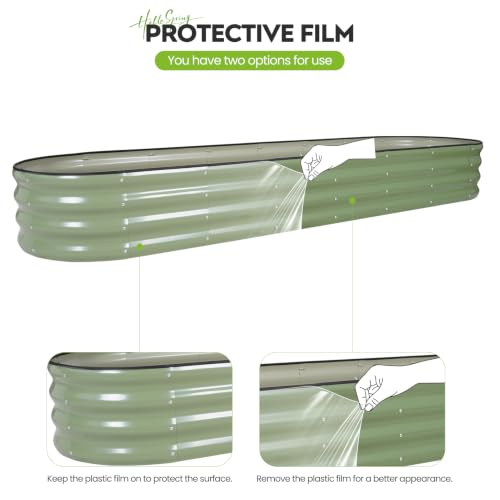 Galvanized Raised Garden Bed 1 Pack, 8x2x1ft Planter Box OliveGreen - color: Olivegreen, size: 8x2x1ft(1pcs)