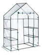 Miracle-Gro Walk-in Greenhouse, Removable Shelves, Transparent, 4'8"x29" - size: 4'8" x 29" x 6'5" - Translucent