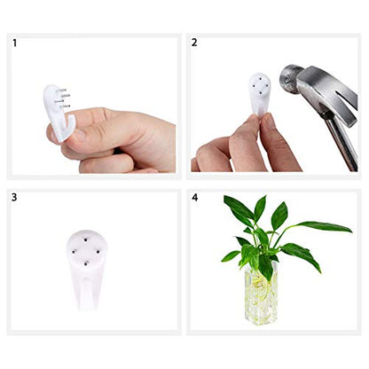 Square Glass Propagation Vase 2 Pack, Wall Hanging Hydroponic Planter - color: Square Tube