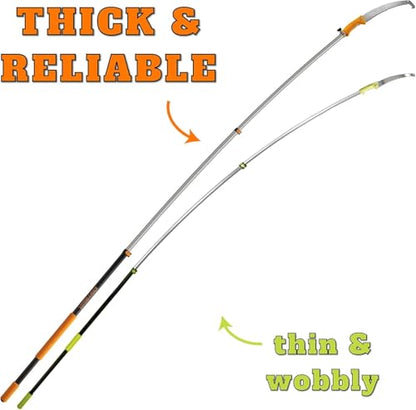 5-30 ft Telescopic Manual Pole Saw for Tree Trimming & Pruning - size: 30 feet