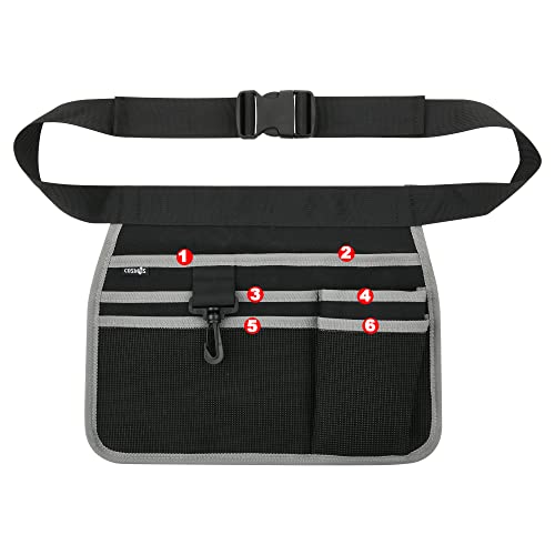 Cosmos Waist Tool Bag Tool Belt Hand Tools Organizer Adjustable Waist Belt Pouch Bag with Hooks for Handy Tools Storage