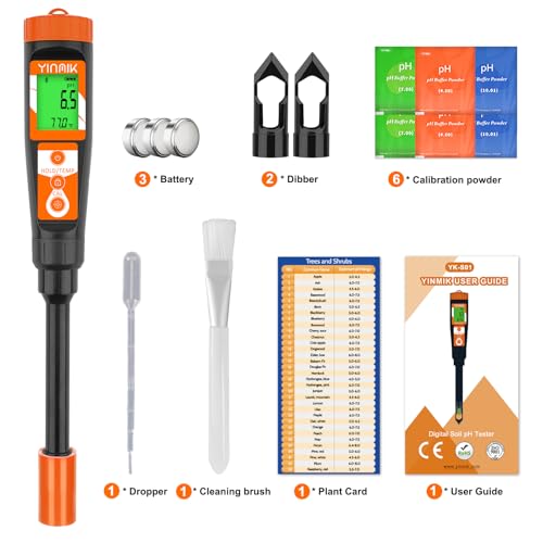 Digital pH Meter for Soil, YINMIK Soil pH Tester for Potted Plants