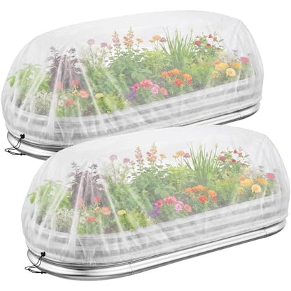 2Pcs Garden Raised Bed Plant Shade Cloth,Non-Woven Sunshade Cover for 4x2ft - color: 2 Pcs