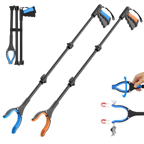 52 Inch Extra Long Grabber Reacher Tool, 2 Pack for Seniors - size: Foldable 52" (2-Pack)